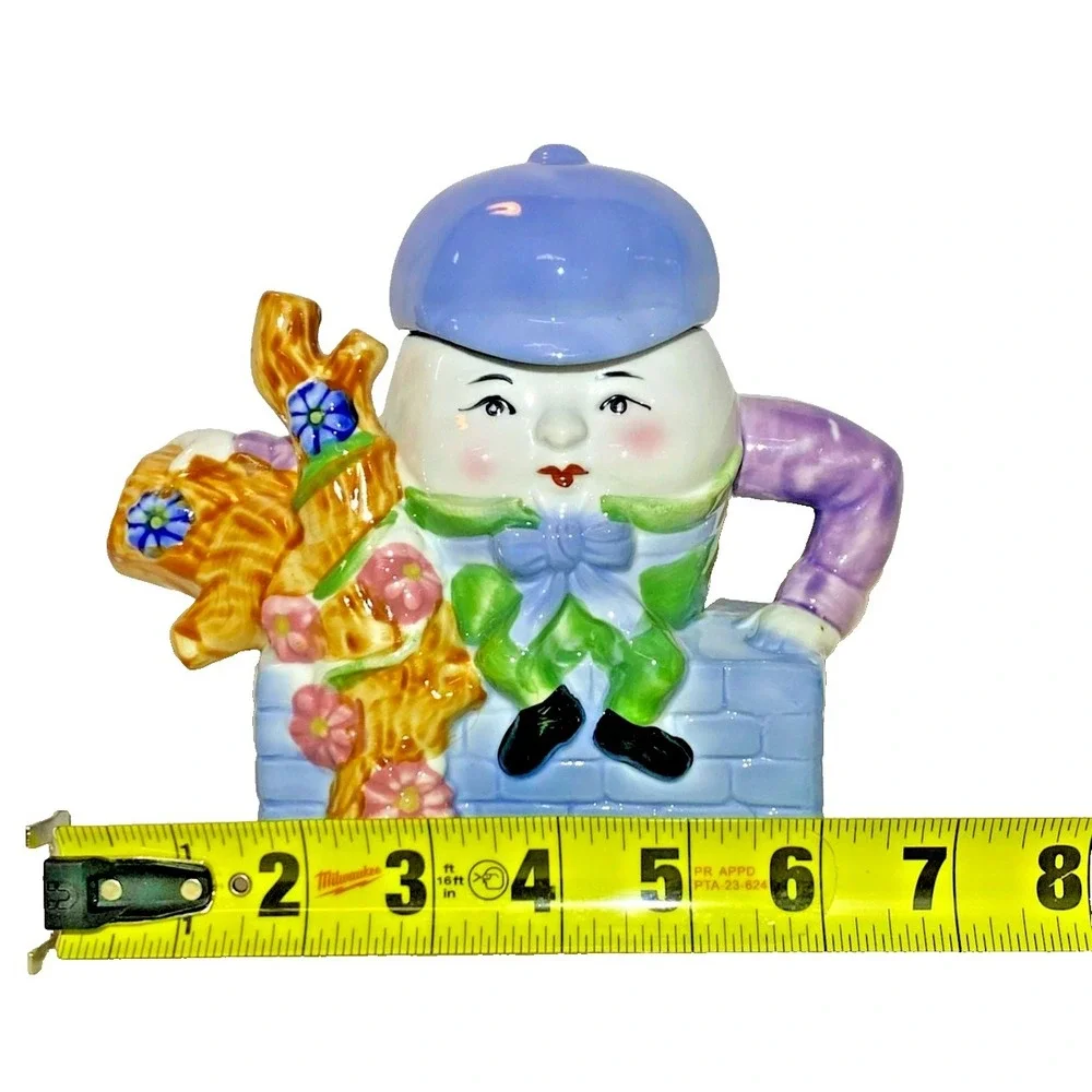 Teapot Humpty Dumpty Feitx Ceramic Figural Nursery Rhyme Whimsical Vintage Decor